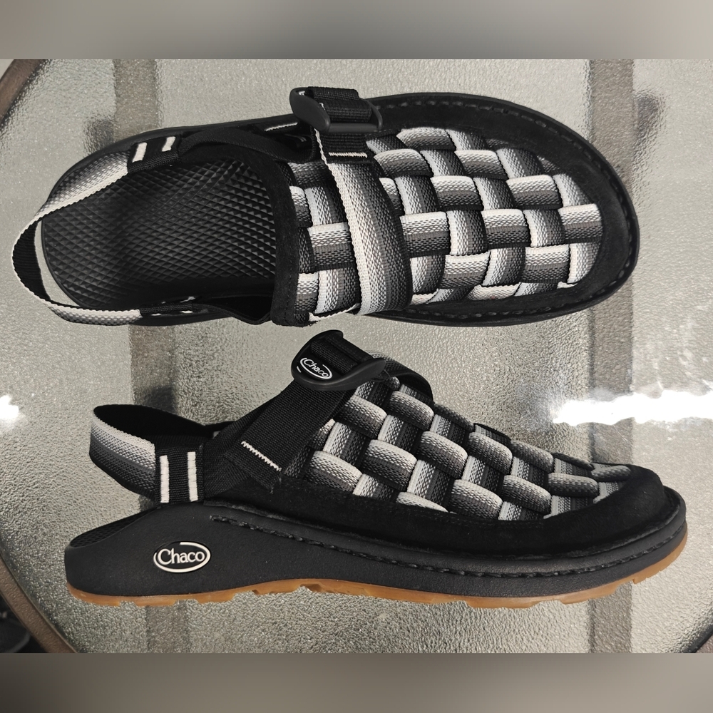 Chaco Mens Classic Woven Black & Gray Sandal Shoe 11